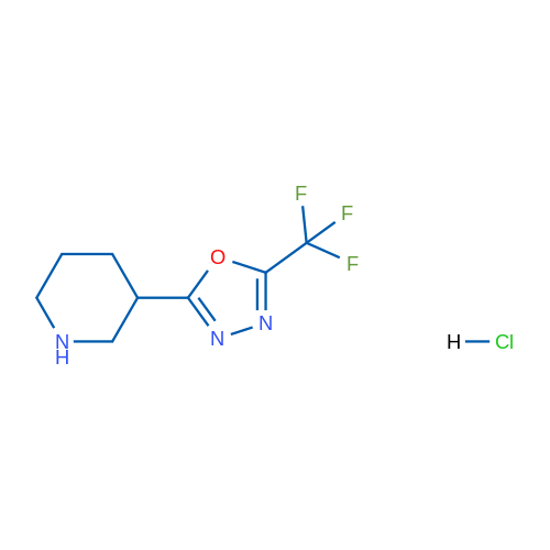 2-(piperidin-3-yl)-5-(trifluoromethyl)-1,3,4-oxadiazole hydrochloride 1g