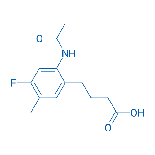4-(2-Acetamido-4-fluoro-5-methylphenyl)butanoic acid 250mg
