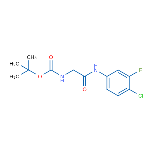 tert-Butyl N-{[(4-chloro-3-fluorophenyl)carbamoyl]methyl}carbamate 1g