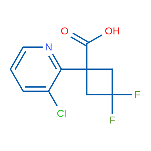 1-(3-Chloropyridin-2-yl)-3,3-difluorocyclobutanecarboxylic acid 250mg