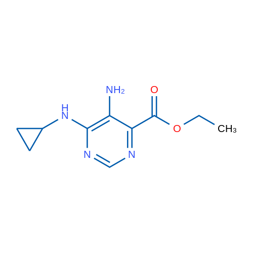Ethyl 5-amino-6-(cyclopropylamino)pyrimidine-4-carboxylate 1g