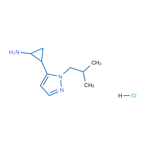 2-[1-(2-methylpropyl)-1H-pyrazol-5-yl]cyclopropan-1-amine hydrochloride 1g