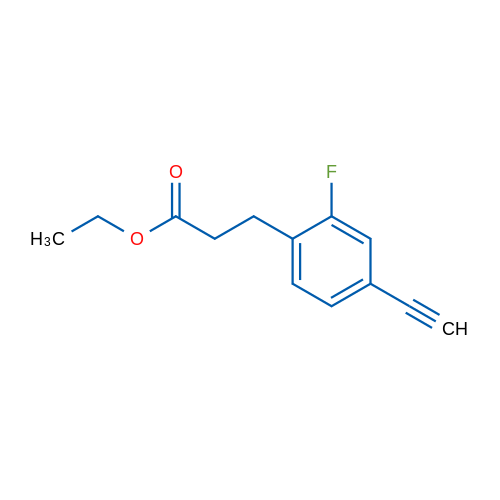 Ethyl 3-(4-ethynyl-2-fluorophenyl)propanoate 1g