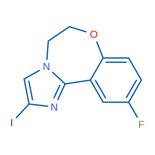 10-Fluoro-2-iodo-5,6-dihydrobenzo[f]imidazo[1,2-d][1,4]oxazepine 1g
