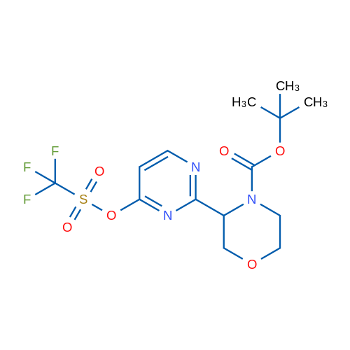 tert-Butyl 3-(4-(((trifluoromethyl)sulfonyl)oxy)pyrimidin-2-yl)morpholine-4-carboxylate 1g