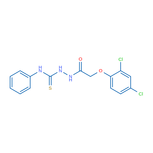 2-(2,4-Dichlorophenoxy)-N-[(phenylcarbamothioyl)amino]acetamide 1g