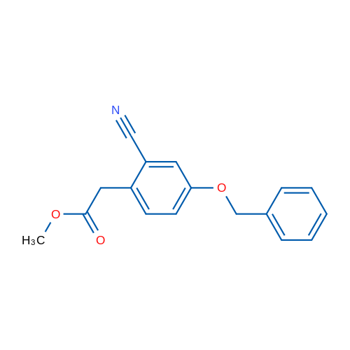 Methyl 2-(4-(benzyloxy)-2-cyanophenyl)acetate 250mg