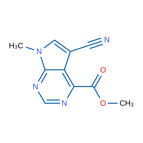 Methyl 5-cyano-7-methyl-7H-pyrrolo[2,3-d]pyrimidine-4-carboxylate 1g