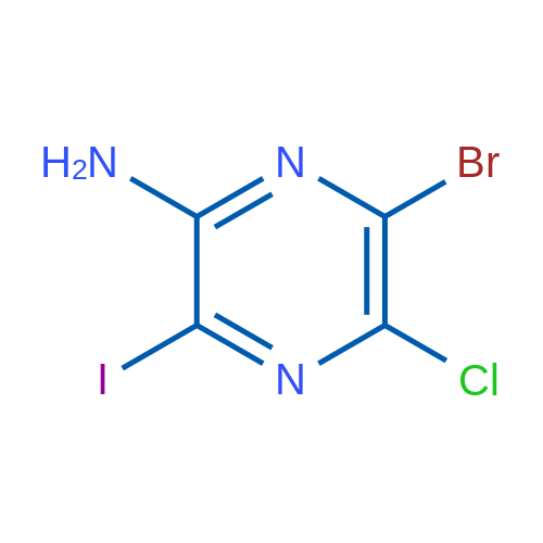 6-Bromo-5-chloro-3-iodopyrazin-2-amine 1g