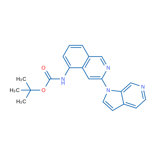 tert-Butyl (3-(1H-pyrrolo[2,3-c]pyridin-1-yl)isoquinolin-5-yl)carbamate 250mg