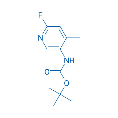tert-Butyl (6-fluoro-4-methylpyridin-3-yl)carbamate 250mg