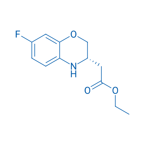 Ethyl (S)-2-(7-fluoro-3,4-dihydro-2H-benzo[b][1,4]oxazin-3-yl)acetate 250mg