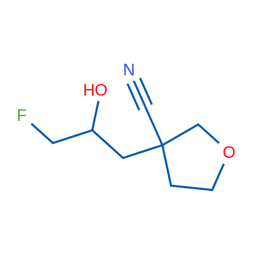 3-(3-Fluoro-2-hydroxypropyl)oxolane-3-carbonitrile 1g
