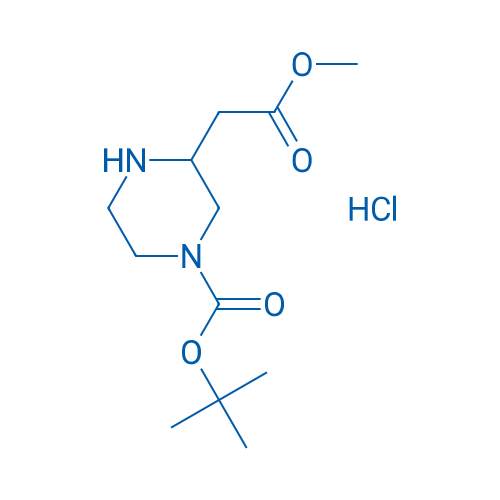 tert-Butyl 3-(2-methoxy-2-oxoethyl)piperazine-1-carboxylate hydrochloride 1g
