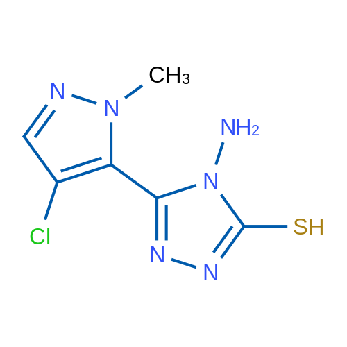 4-AMino-5-(4-chloro-1-methyl-1h-pyrazol-5-yl)-4h-1,2,4-triazole-3-thiol 1g