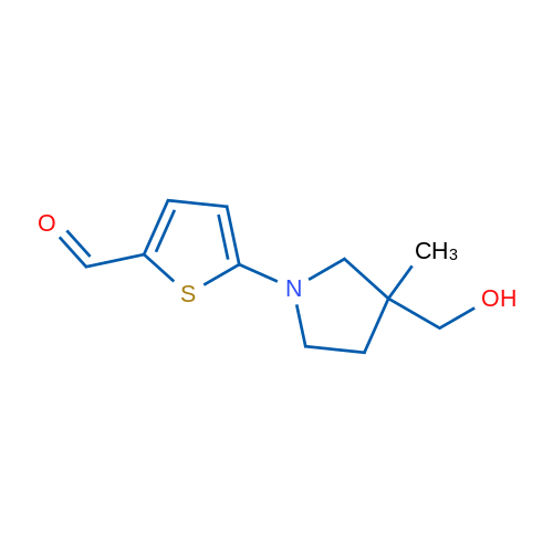 5-[3-(Hydroxymethyl)-3-methylpyrrolidin-1-yl]thiophene-2-carbaldehyde 1g
