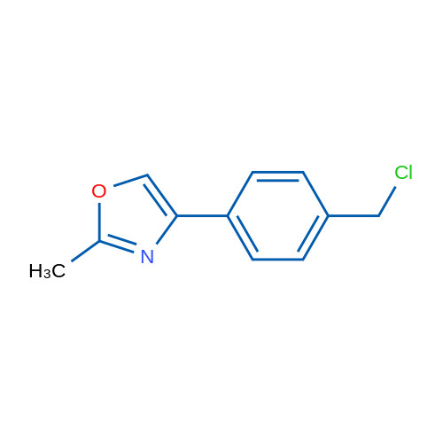 4-(4-(Chloromethyl)phenyl)-2-methyloxazole 250mg