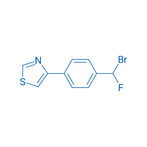 4-(4-(Bromofluoromethyl)phenyl)thiazole 250mg