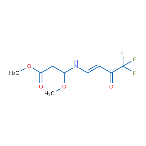 Methyl 3-methoxy-3-((4,4,4-trifluoro-3-oxobut-1-en-1-yl)amino)propanoate 1g