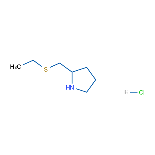 2-[(Ethylsulfanyl)methyl]pyrrolidine hydrochloride 5g