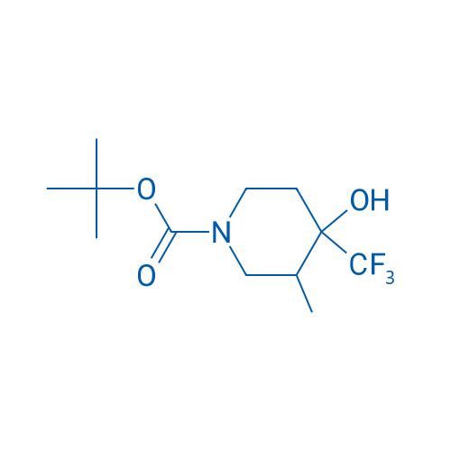 tert-Butyl 4-hydroxy-3-methyl-4-(trifluoromethyl)piperidine-1-carboxylate 250mg