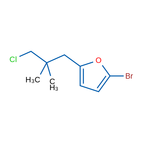 2-Bromo-5-(3-chloro-2,2-dimethylpropyl)furan 1g