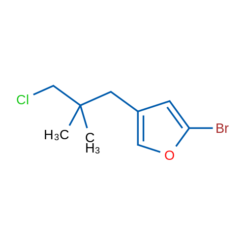 2-Bromo-4-(3-chloro-2,2-dimethylpropyl)furan 1g
