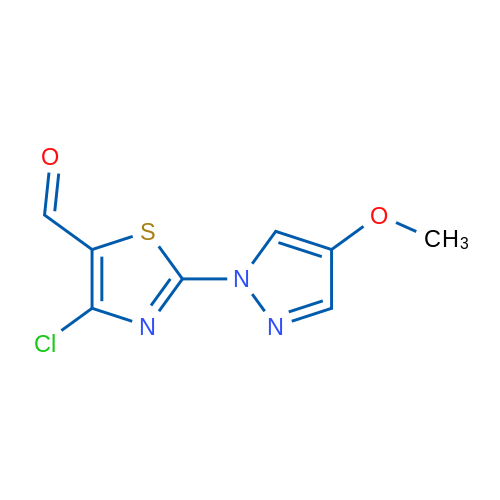 4-Chloro-2-(4-methoxy-1H-pyrazol-1-yl)-1,3-thiazole-5-carbaldehyde 1g