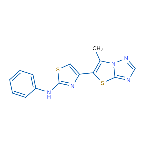 4-{6-methyl-[1,2,4]triazolo[3,2-b][1,3]thiazol-5-yl}-N-phenyl-1,3-thiazol-2-amine 1g