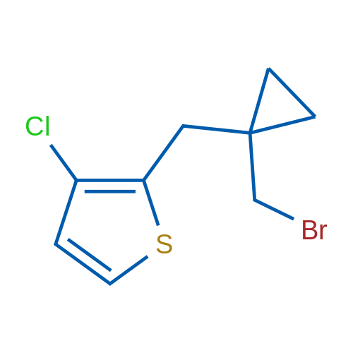 2-{[1-(bromomethyl)cyclopropyl]methyl}-3-chlorothiophene 1g