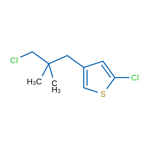 2-Chloro-4-(3-chloro-2,2-dimethylpropyl)thiophene 1g