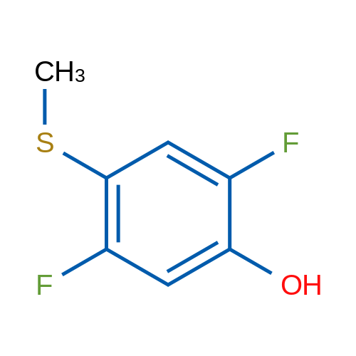 2,5-Difluoro-4-(methylsulfanyl)phenol 250mg
