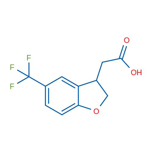 2-(5-(Trifluoromethyl)-2,3-dihydrobenzofuran-3-yl)acetic acid 250mg
