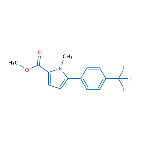 Methyl 1-methyl-5-(4-(trifluoromethyl)phenyl)-1H-pyrrole-2-carboxylate 250mg