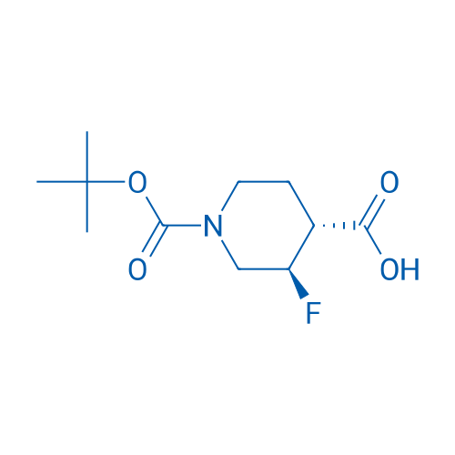 trans-1-(tert-Butoxycarbonyl)-3-fluoropiperidine-4-carboxylic acid 100mg