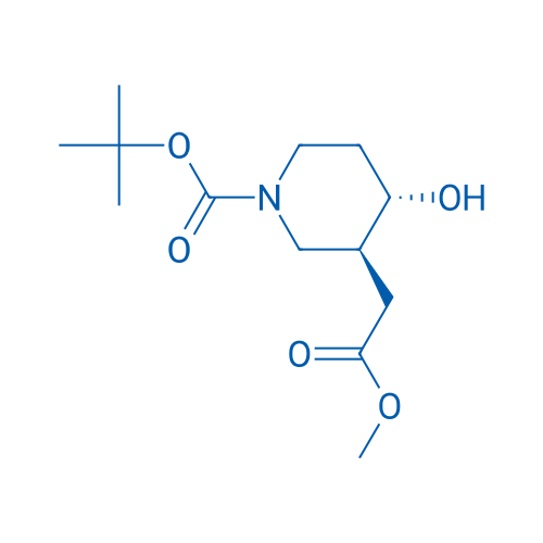 Rel-tert-butyl (3S,4S)-4-hydroxy-3-(2-methoxy-2-oxoethyl)piperidine-1-carboxylate 250mg