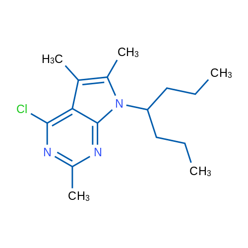 4-Chloro-7-(heptan-4-yl)-2,5,6-trimethyl-7H-pyrrolo[2,3-d]pyrimidine 1g