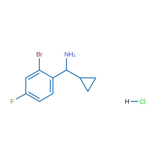 (2-Bromo-4-fluorophenyl)(cyclopropyl)methanamine hydrochloride 1g