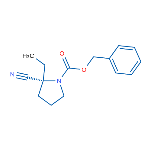 (R)-Benzyl 2-cyano-2-ethylpyrrolidine-1-carboxylate 1g
