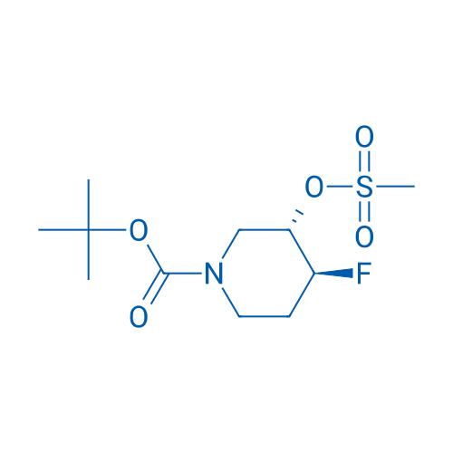tert-Butyl (3.4)-trans-4-fluoro-3-(methylsulfonyloxy)piperidine-1-carboxylate racemate 1g