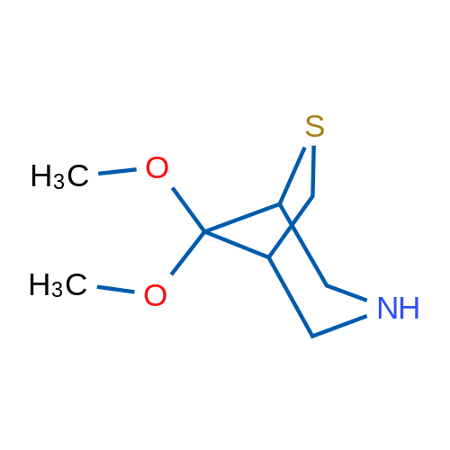 8,8-Dimethoxy-6-thia-3-azabicyclo[3.2.1]octane 1g