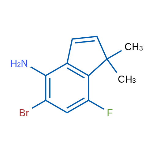 5-Bromo-7-fluoro-1,1-dimethyl-1H-inden-4-amine 1g