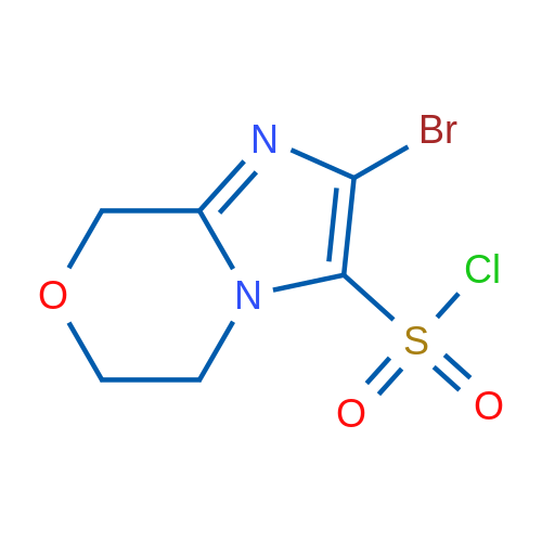 2-Bromo-5H,6H,8H-imidazo[2,1-c][1,4]oxazine-3-sulfonyl chloride 1g