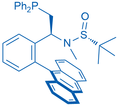 (R)-N-((S)-1-(2-(Anthracen-9-yl)phenyl)-2-(diphenylphosphanyl)ethyl)-N,2-dimethylpropane-2-sulfinamide 50mg