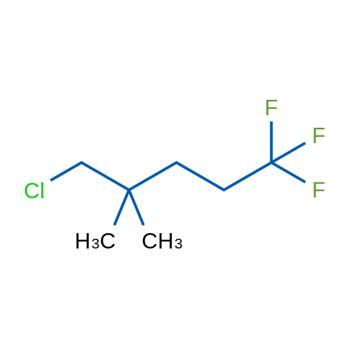 5-Chloro-1,1,1-trifluoro-4,4-dimethylpentane 1g