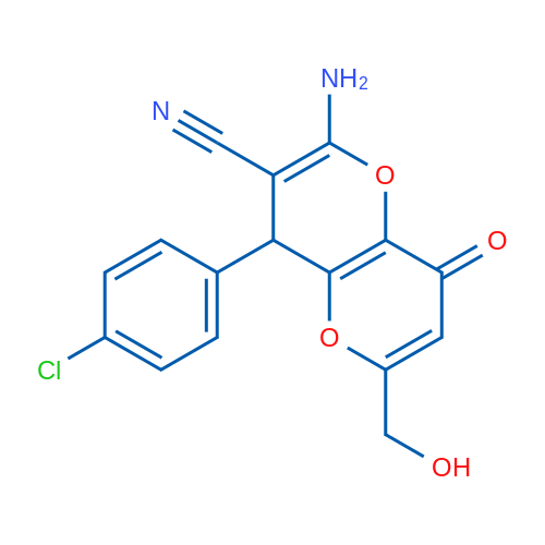 2-Amino-4-(4-chlorophenyl)-6-(hydroxymethyl)-8-oxo-4H,8H-pyrano[3,2-b]pyran-3-carbonitrile 1g
