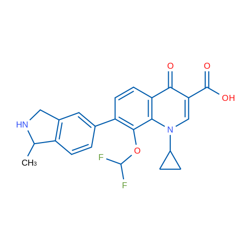 1-Cyclopropyl-8-(difluoromethoxy)-7-(1-methylisoindolin-5-yl)-4-oxo-1,4-dihydroquinoline-3-carboxylic acid 1g