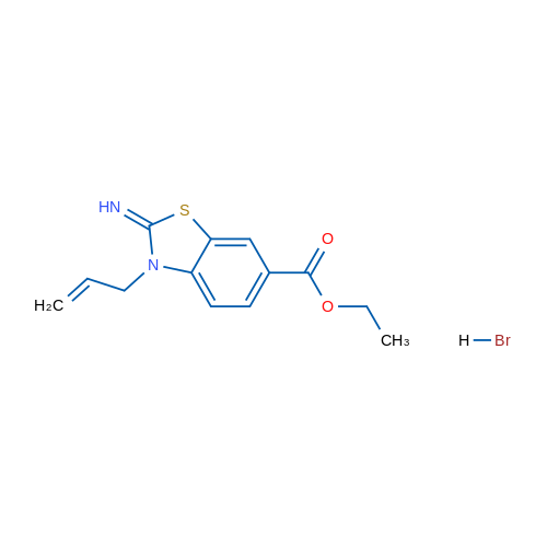 ethyl 3-allyl-2-imino-2,3-dihydrobenzo[d]thiazole-6-carboxylate hydrobromide 250mg