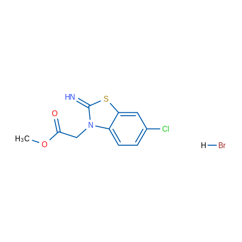 methyl 2-(6-chloro-2-iminobenzo[d]thiazol-3(2H)-yl)acetate hydrobromide 250mg