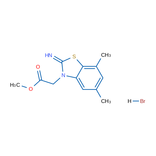 methyl 2-(2-imino-5,7-dimethylbenzo[d]thiazol-3(2H)-yl)acetate hydrobromide 1g